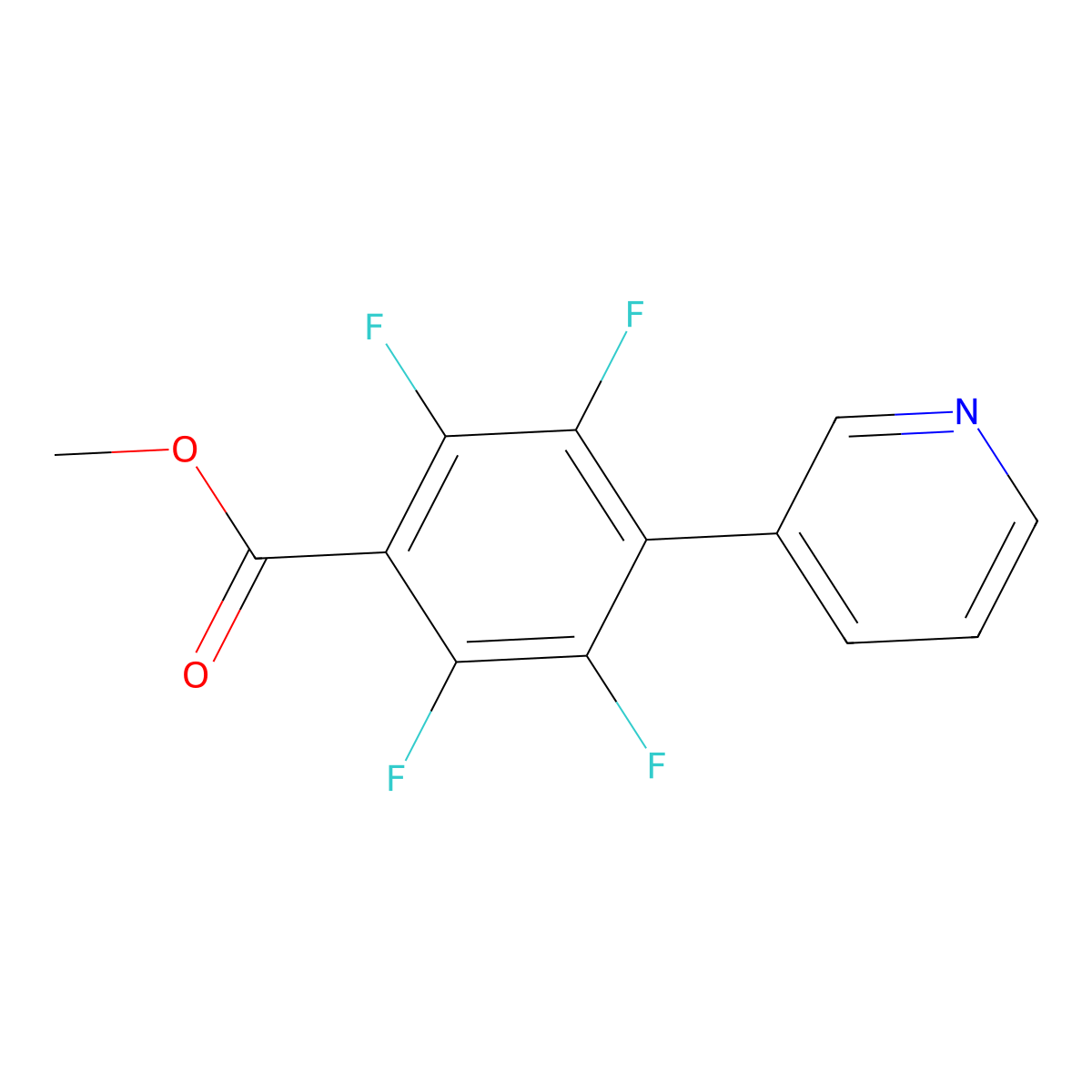 Methyl 2,3,5,6-tetrafluoro-4-pyridin-3-ylbenzoate molecular structure, CAS 1214340-68-7