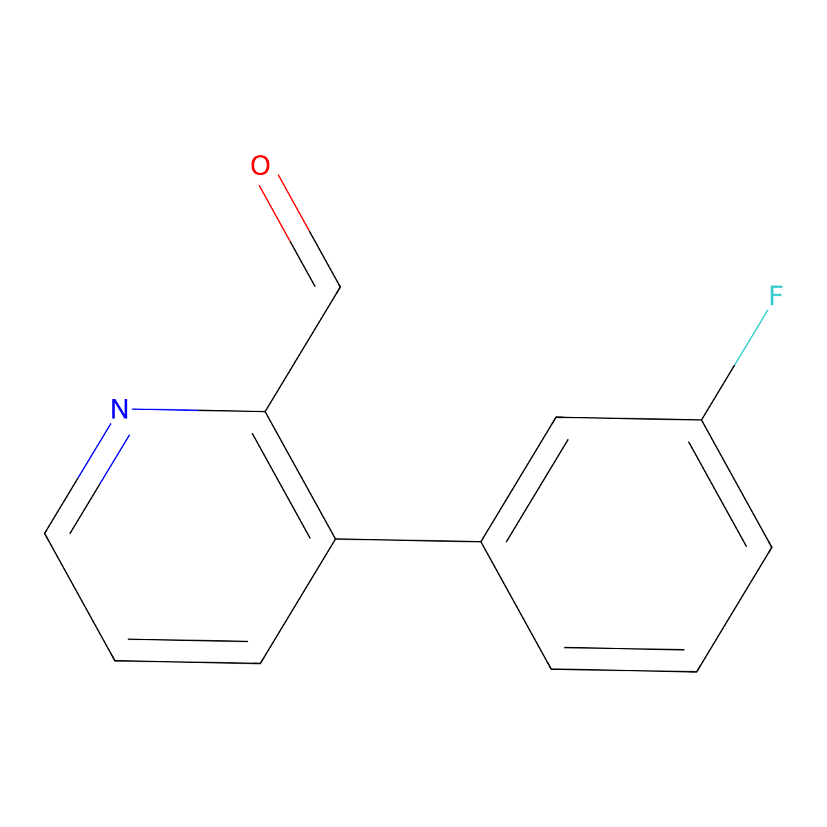 3-(3-Fluorophenyl)picolinaldehyde molecular structure, CAS 1214340-72-3
