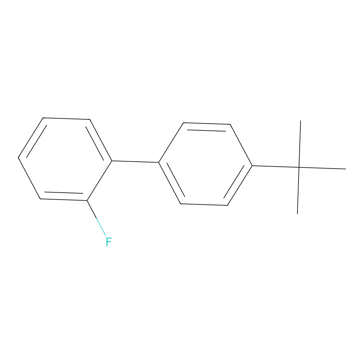 1-Tert-butyl-4-(2-fluorophenyl)benzene molecular structure, CAS 1214340-78-9