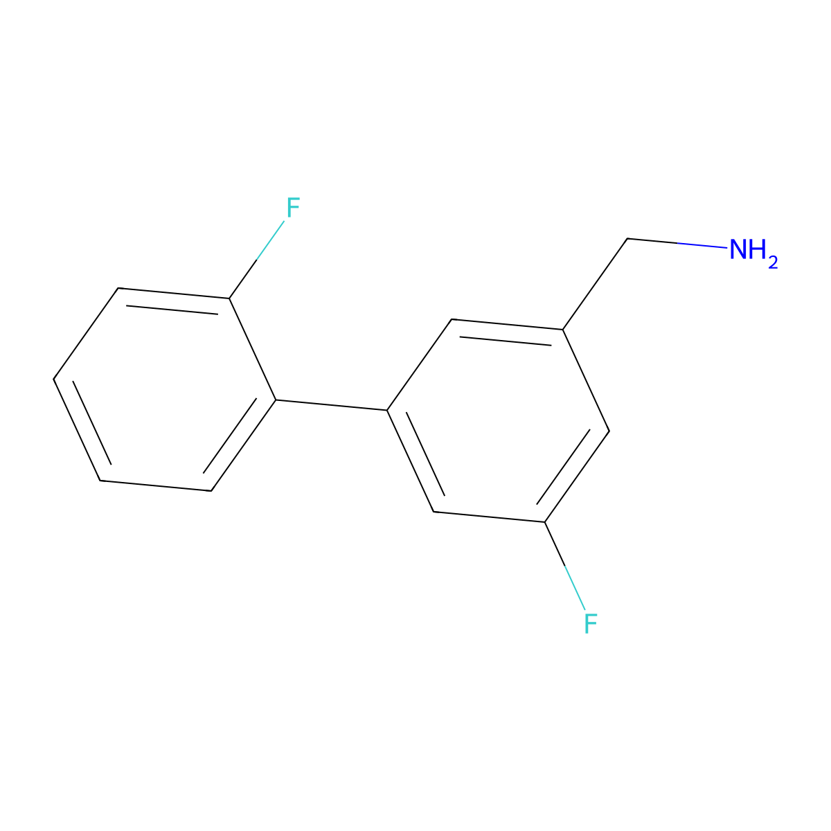 (2',3-Difluorobiphenyl-5-yl)methanamine molecular structure, CAS 1214341-05-5