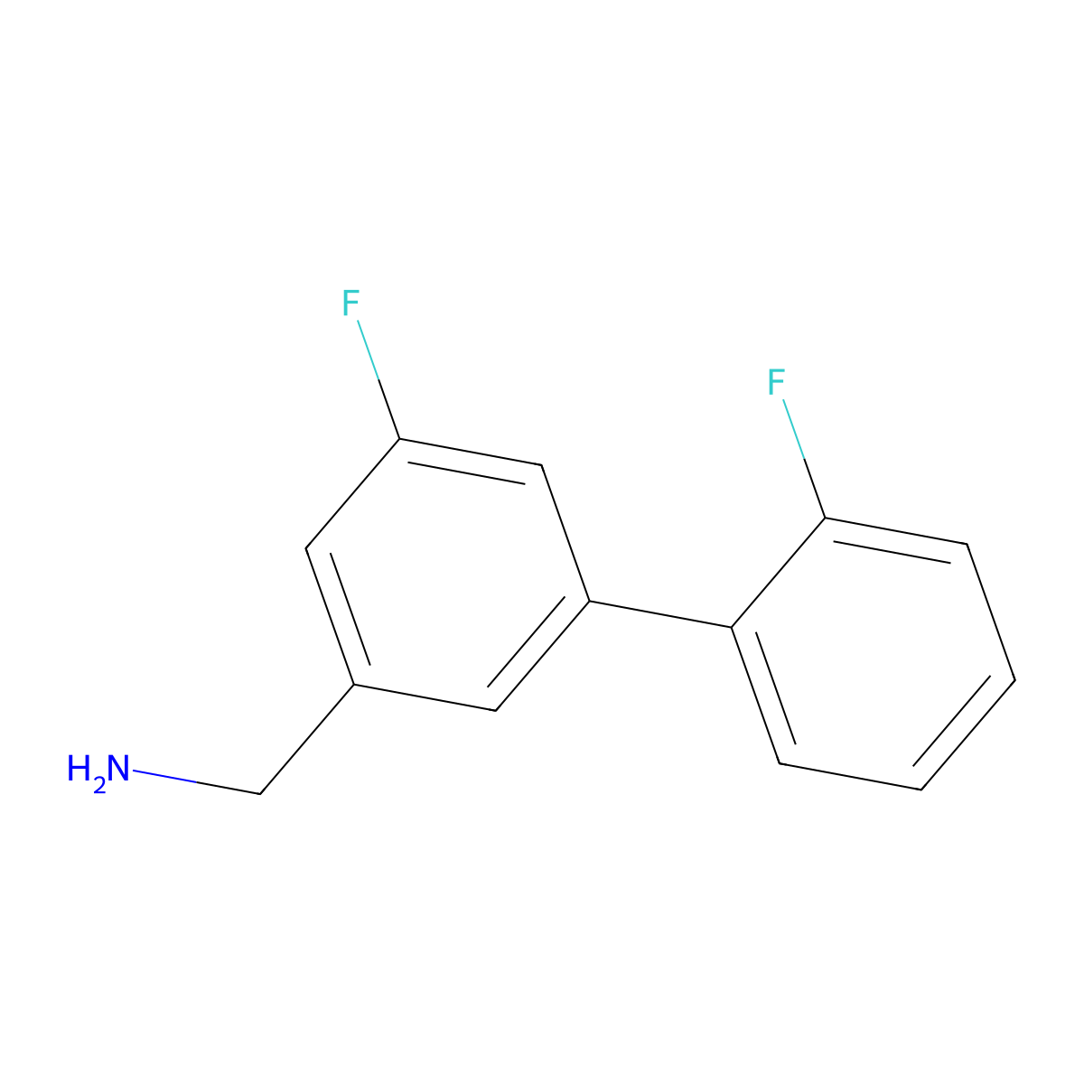 (2',3-Difluorobiphenyl-5-yl)methanamine molecular structure, CAS 1214341-05-5