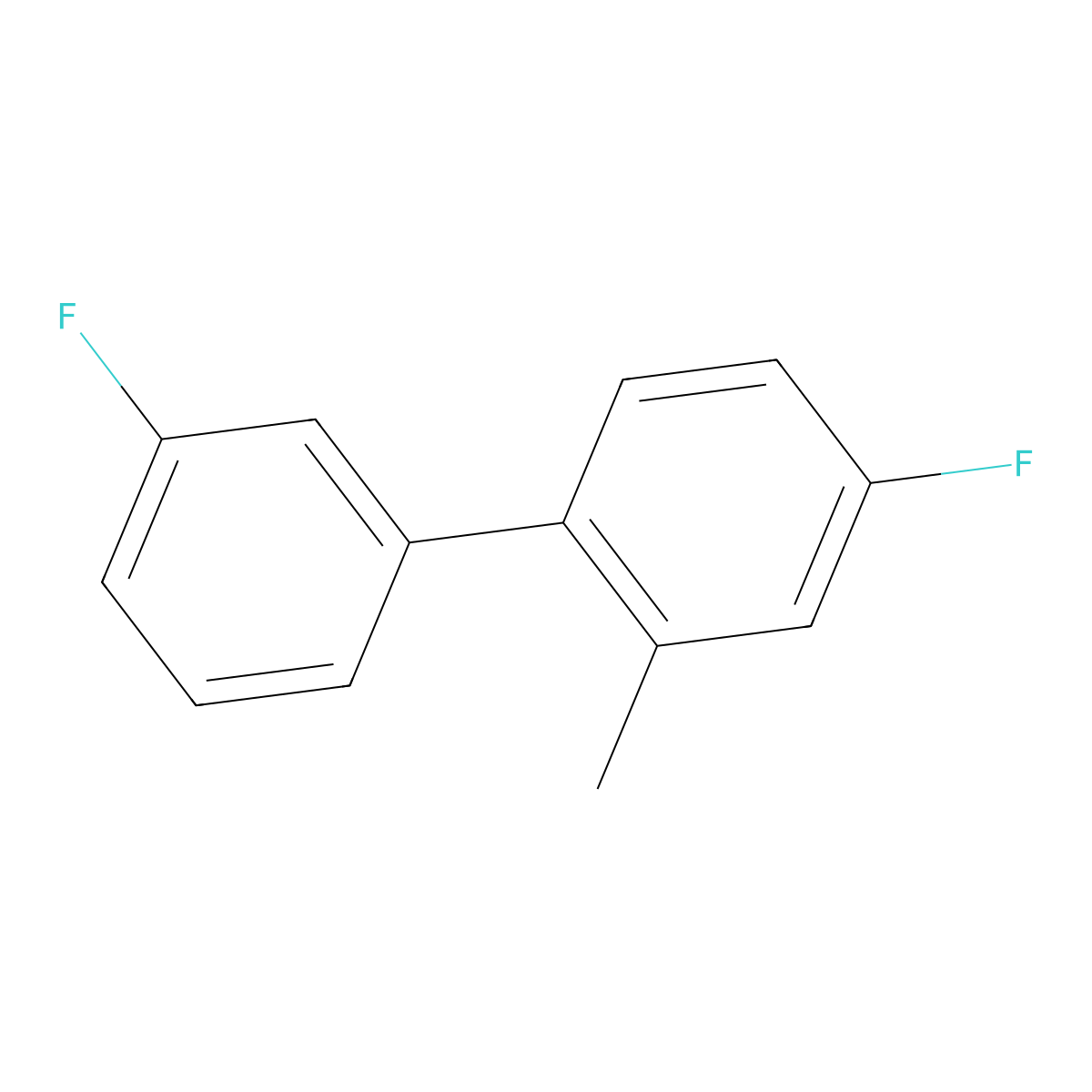3',4-Difluoro-2-methylbiphenyl molecular structure, CAS 1214341-12-4