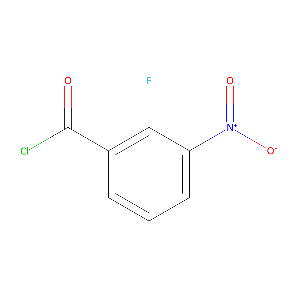 2-Fluoro-3-nitrobenzoyl chloride molecular structure, CAS 1214341-16-8