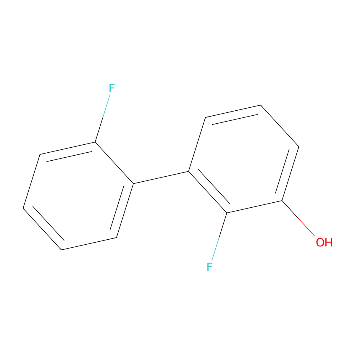 2-Fluoro-3-(2-fluorophenyl)phenol molecular structure, CAS 1214341-35-1