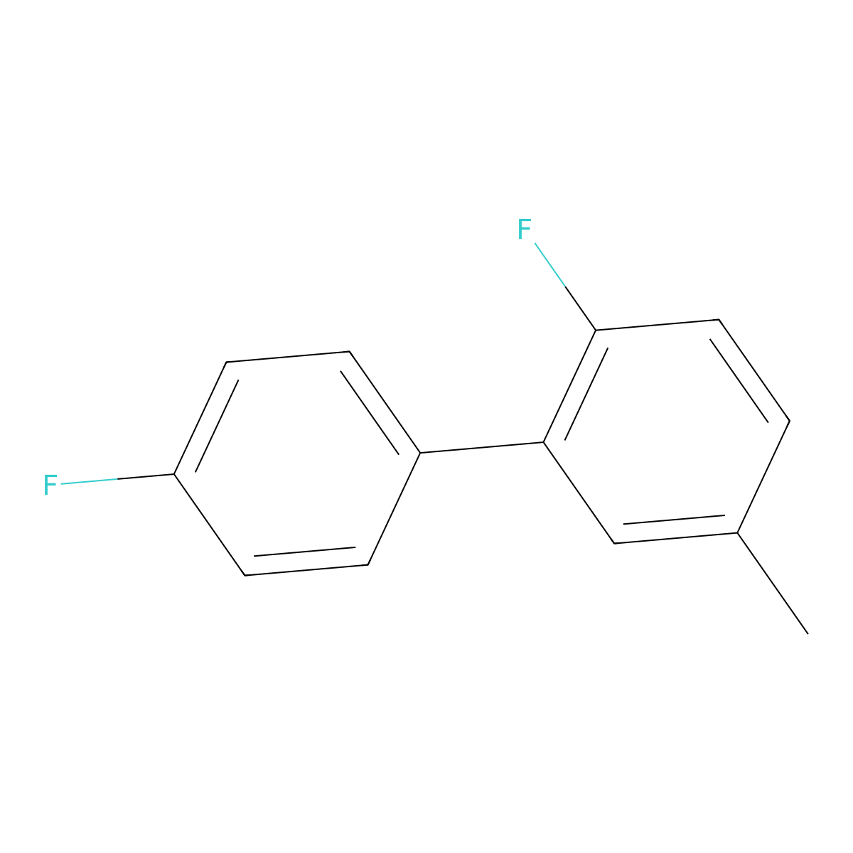 2,4'-Difluoro-5-methyl-1,1'-biphenyl molecular structure, CAS 1214341-38-4