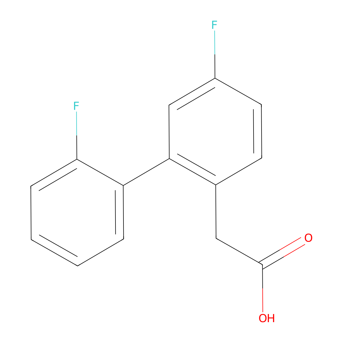 2-(2',5-Difluoro-[1,1'-biphenyl]-2-yl)acetic acid molecular structure, CAS 1214341-59-9
