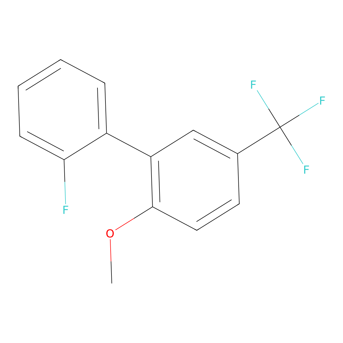 2-(2-Fluorophenyl)-1-methoxy-4-(trifluoromethyl)benzene molecular structure, CAS 1214341-79-3