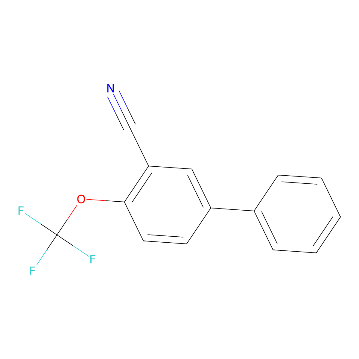 4-(Trifluoromethoxy)-[1,1'-biphenyl]-3-carbonitrile molecular structure, CAS 1214341-84-0