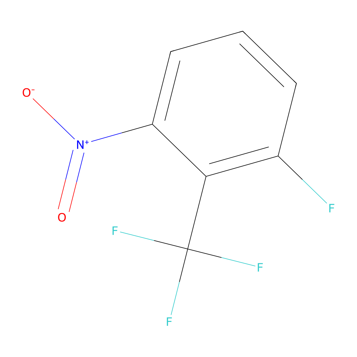 1-Fluoro-3-nitro-2-(trifluoromethyl)benzene molecular structure, CAS 1214342-08-1