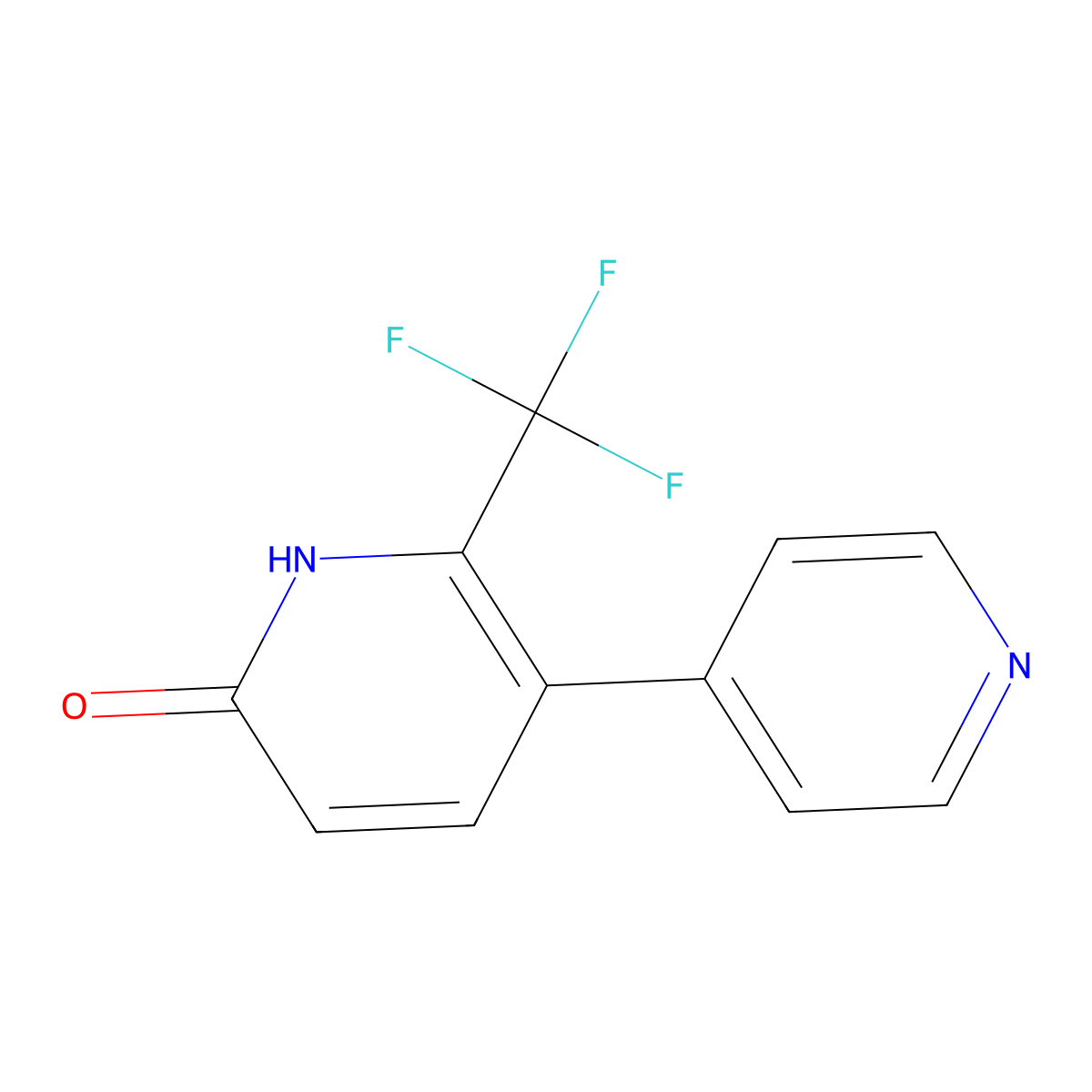 5-(Pyridin-4-yl)-6-(trifluoromethyl)pyridin-2-ol molecular structure, CAS 1214342-18-3