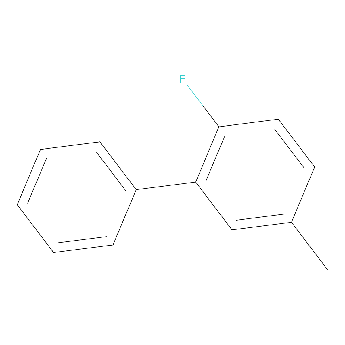 2-Fluoro-5-methyl-1,1'-biphenyl molecular structure, CAS 1214342-25-2