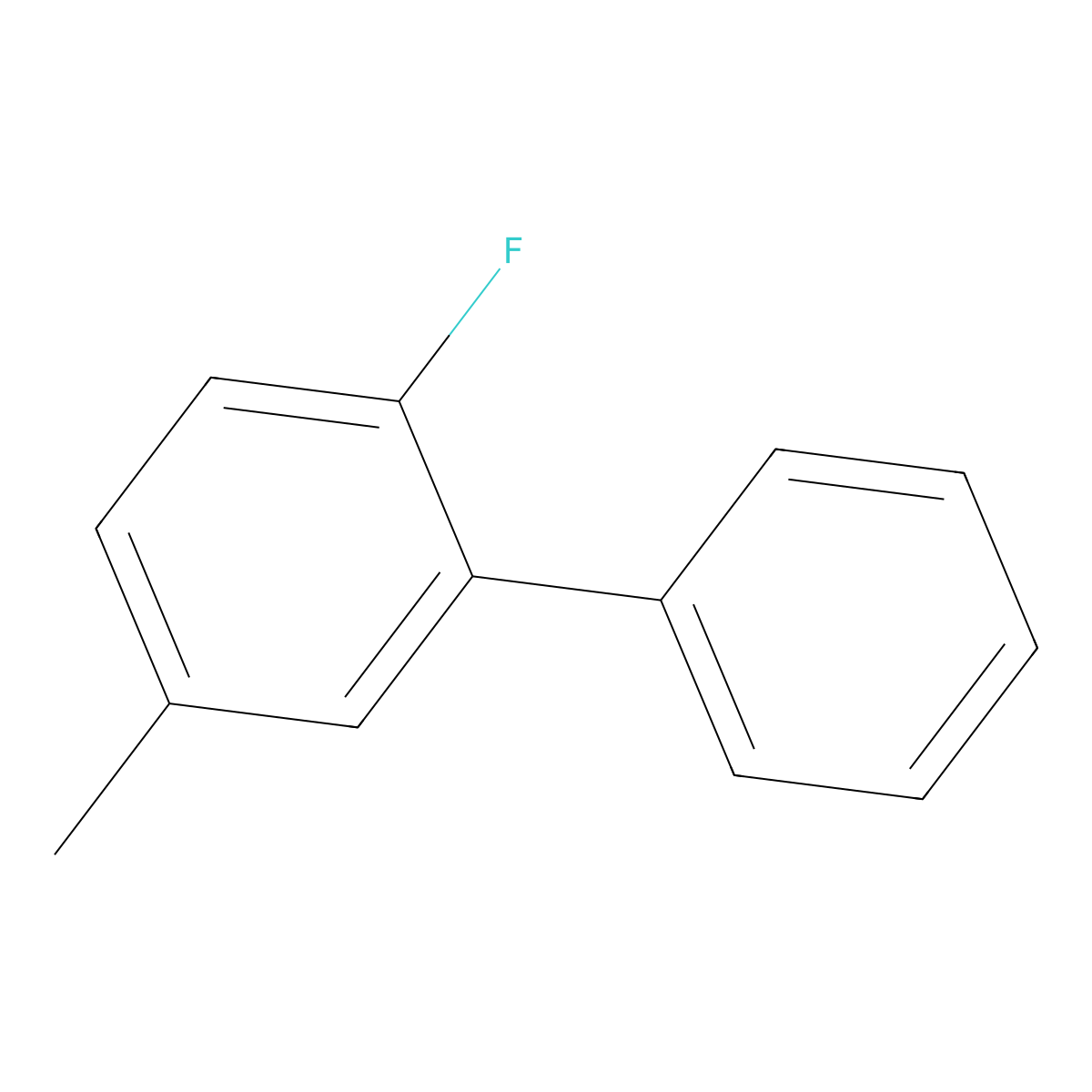 2-Fluoro-5-methyl-1,1'-biphenyl molecular structure, CAS 1214342-25-2