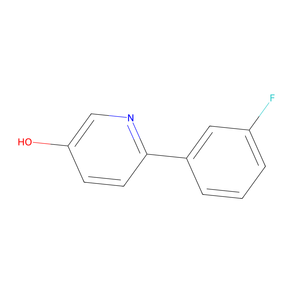 6-(3-Fluorophenyl)pyridin-3-ol molecular structure, CAS 1214342-31-0