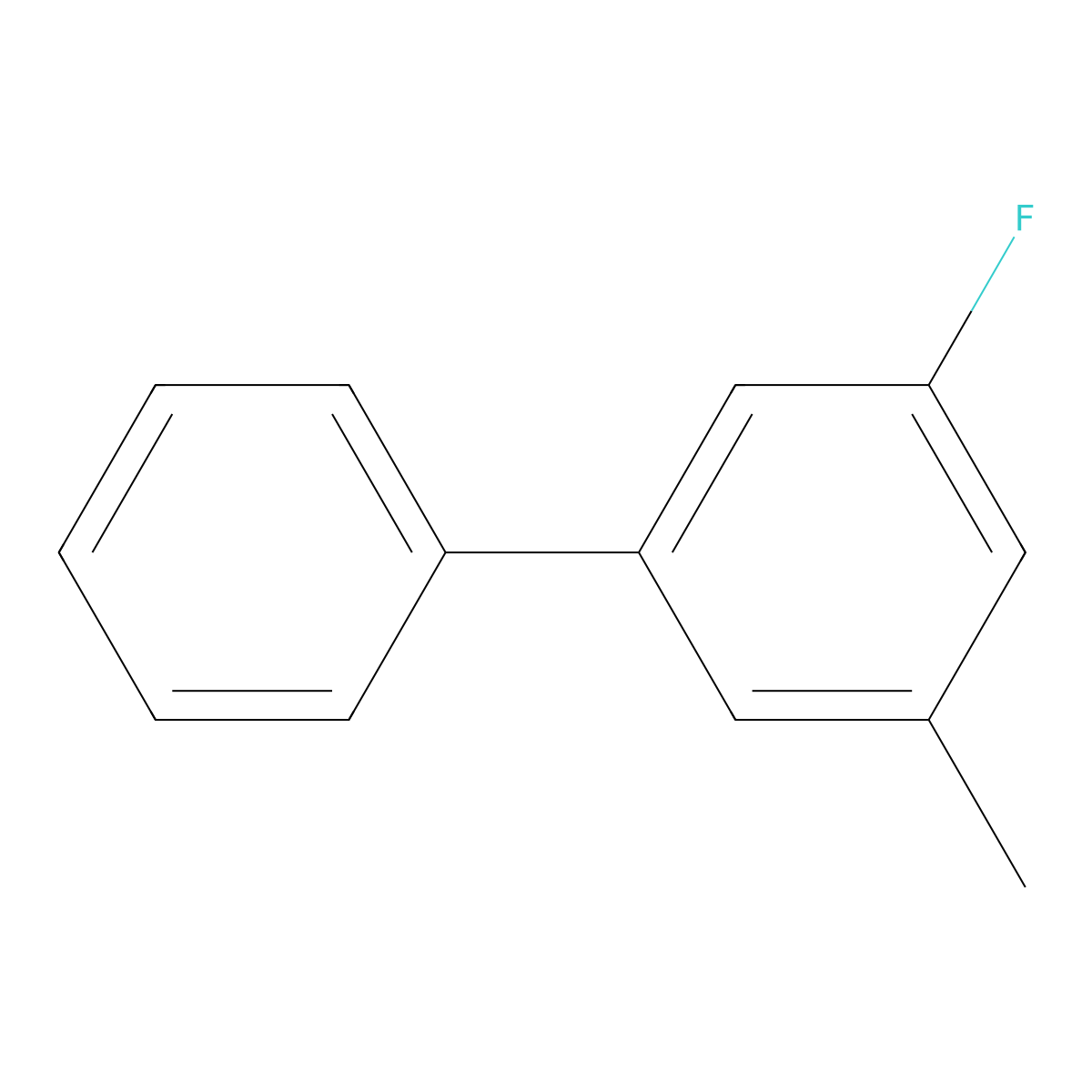 3-Fluoro-5-methyl-1,1'-biphenyl molecular structure, CAS 1214342-32-1