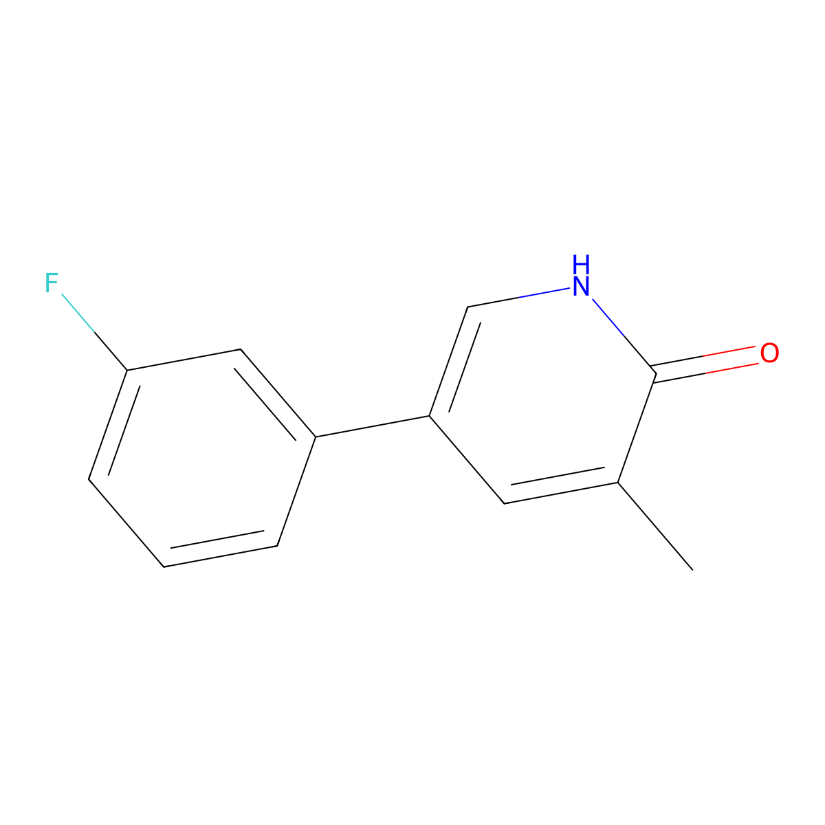 5-(3-Fluorophenyl)-3-methylpyridin-2-ol molecular structure, CAS 1214342-49-0