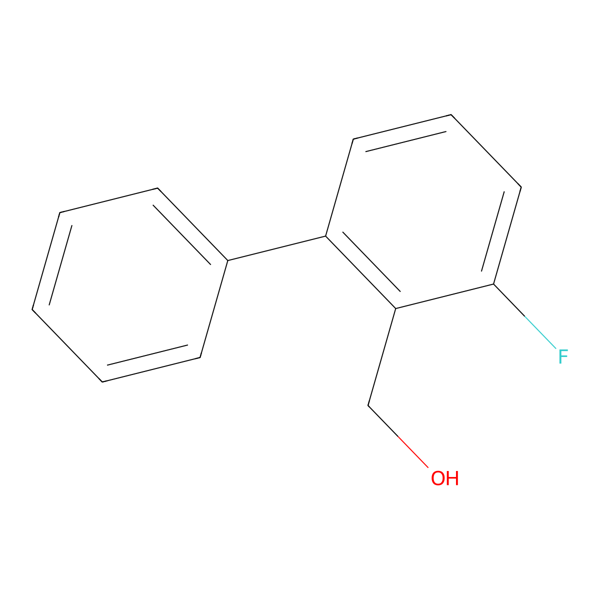 (2-Fluoro-6-phenylphenyl)methanol molecular structure, CAS 1214342-59-2