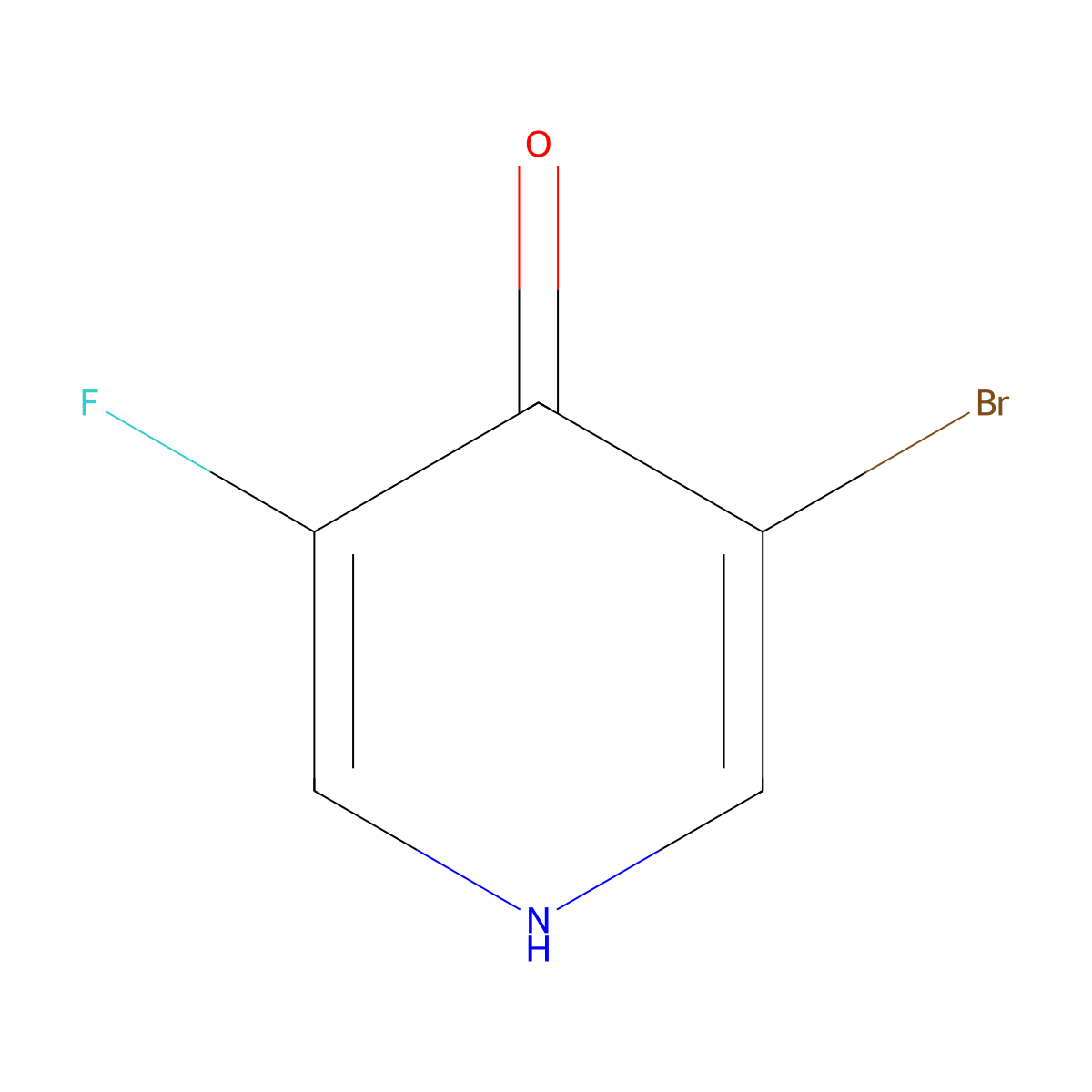 3-Bromo-5-fluoropyridin-4-OL molecular structure, CAS 1214342-60-5