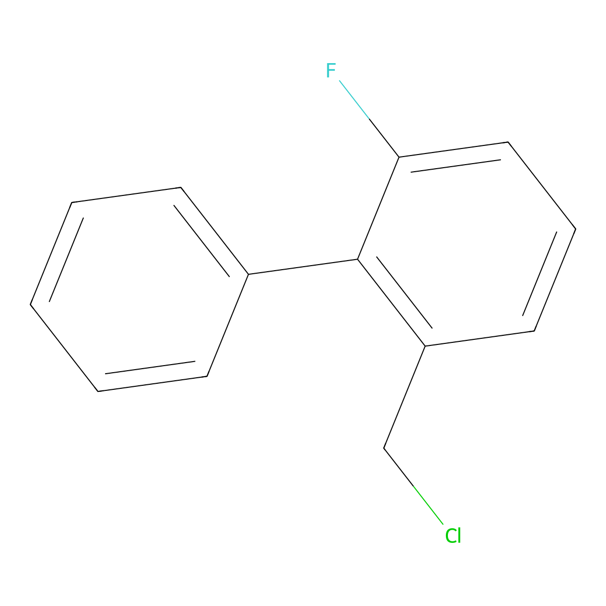 1-(Chloromethyl)-3-fluoro-2-phenylbenzene molecular structure, CAS 1214342-61-6