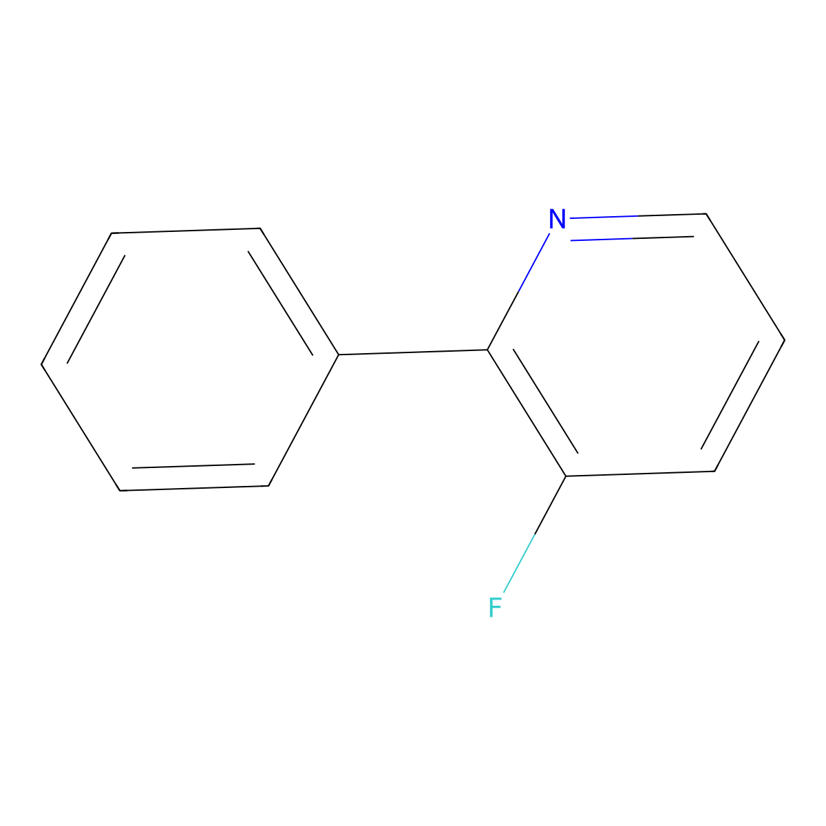 3-Fluoro-2-phenylpyridine molecular structure, CAS 1214342-78-5