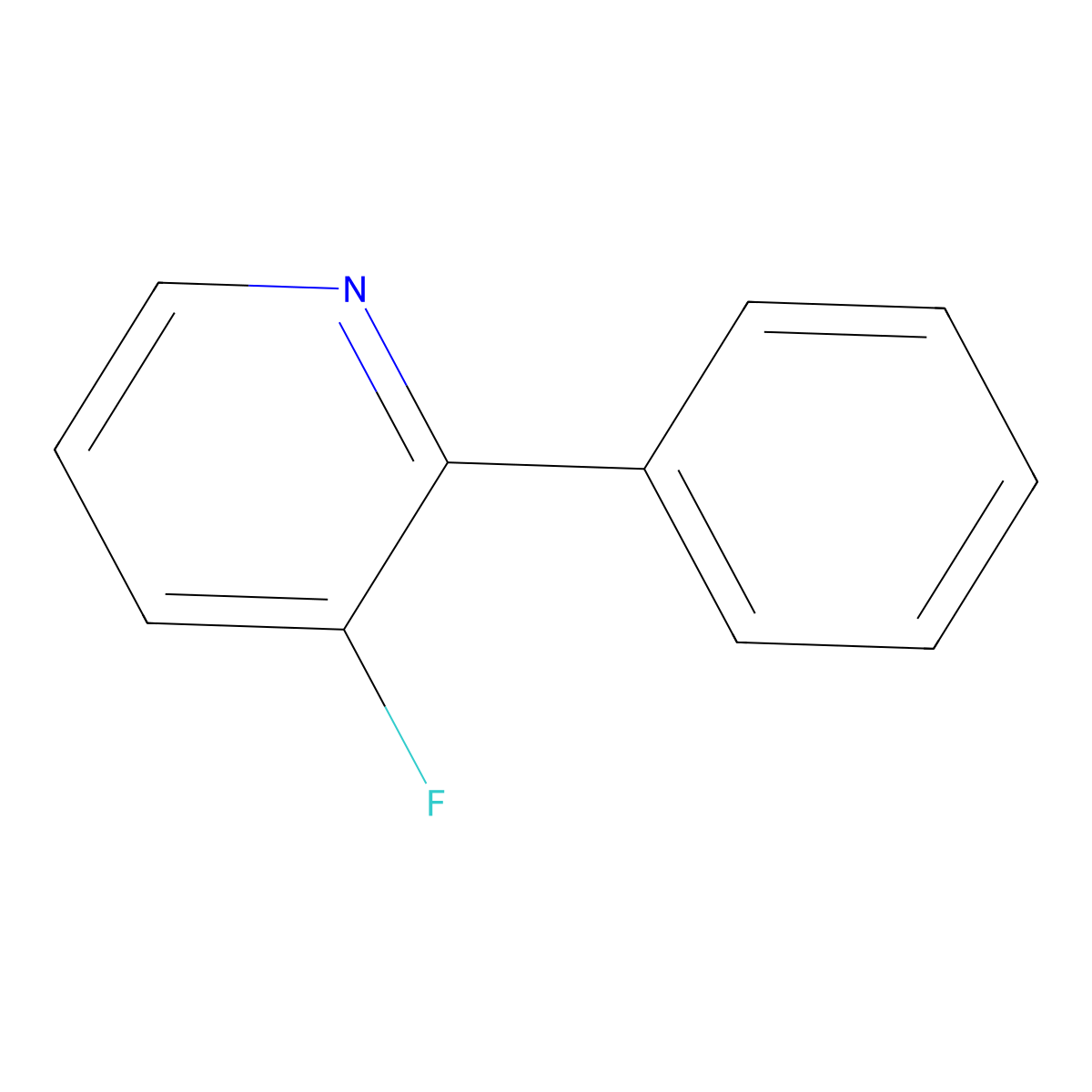 3-Fluoro-2-phenylpyridine molecular structure, CAS 1214342-78-5