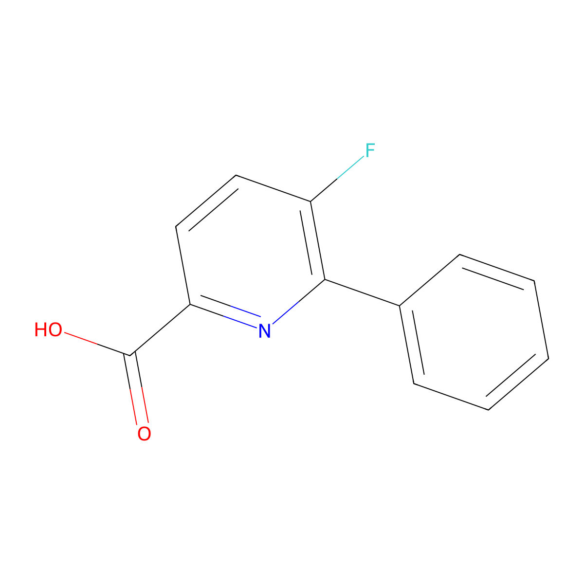 5-Fluoro-6-phenylpicolinic acid molecular structure, CAS 1214342-87-6