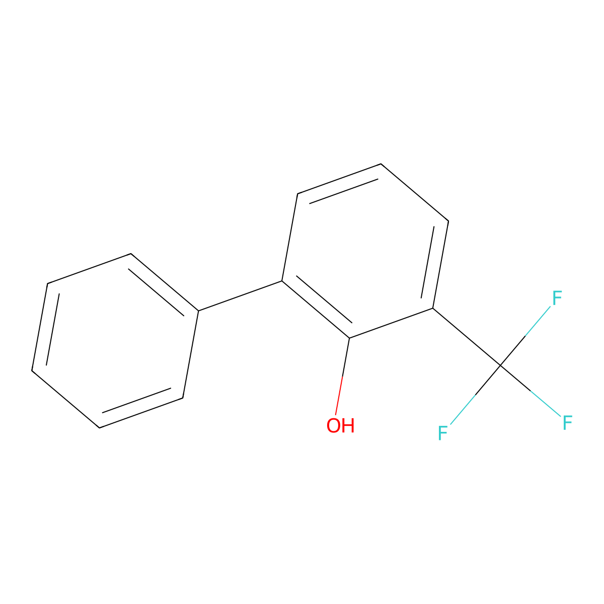 2-Hydroxy-3-(trifluoromethyl)biphenyl molecular structure, CAS 1214342-93-4