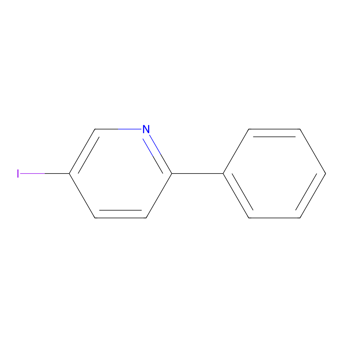 5-Iodo-2-phenylpyridine molecular structure, CAS 1214342-99-0