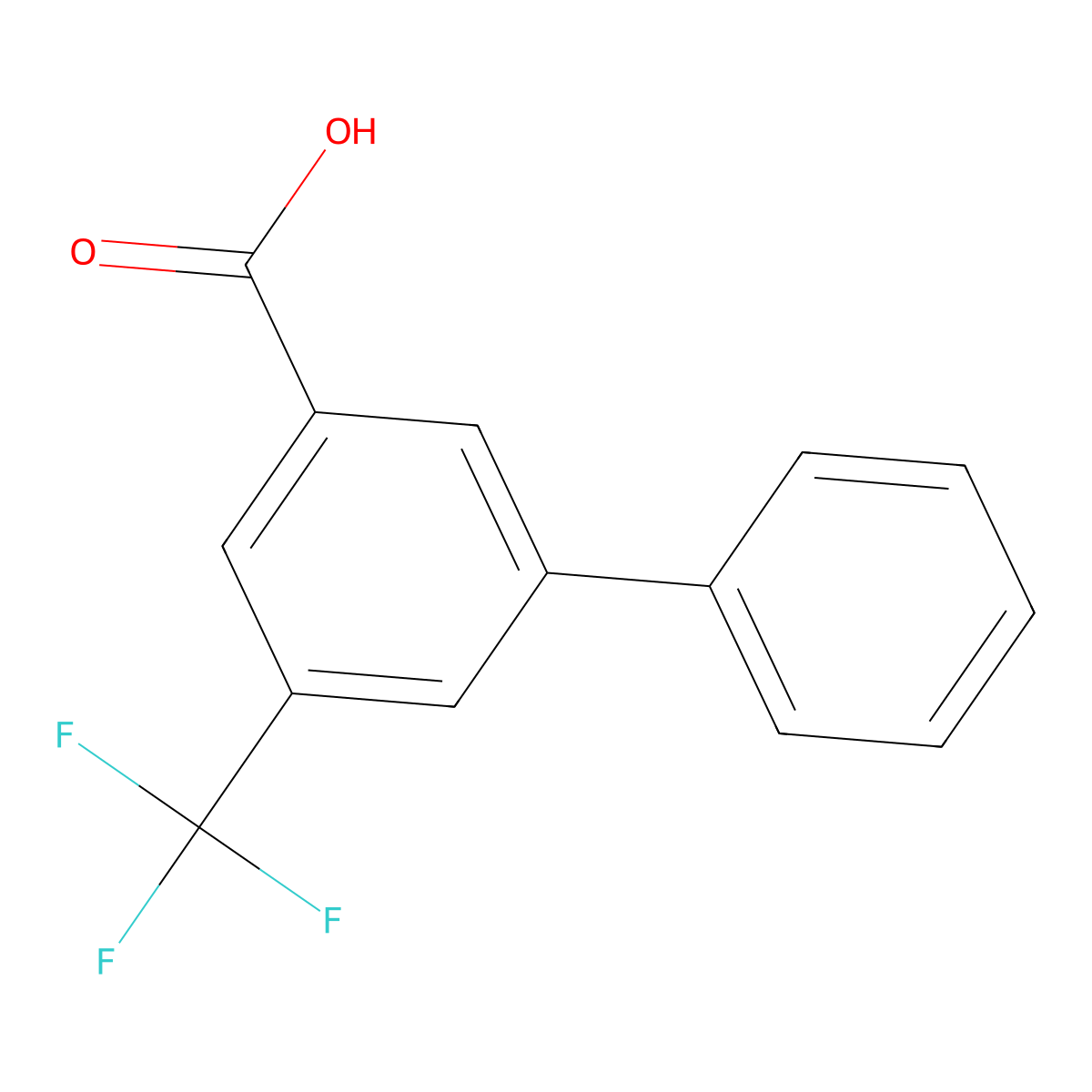5-(Trifluoromethyl)-[1,1'-biphenyl]-3-carboxylic acid molecular structure, CAS 1214343-03-9