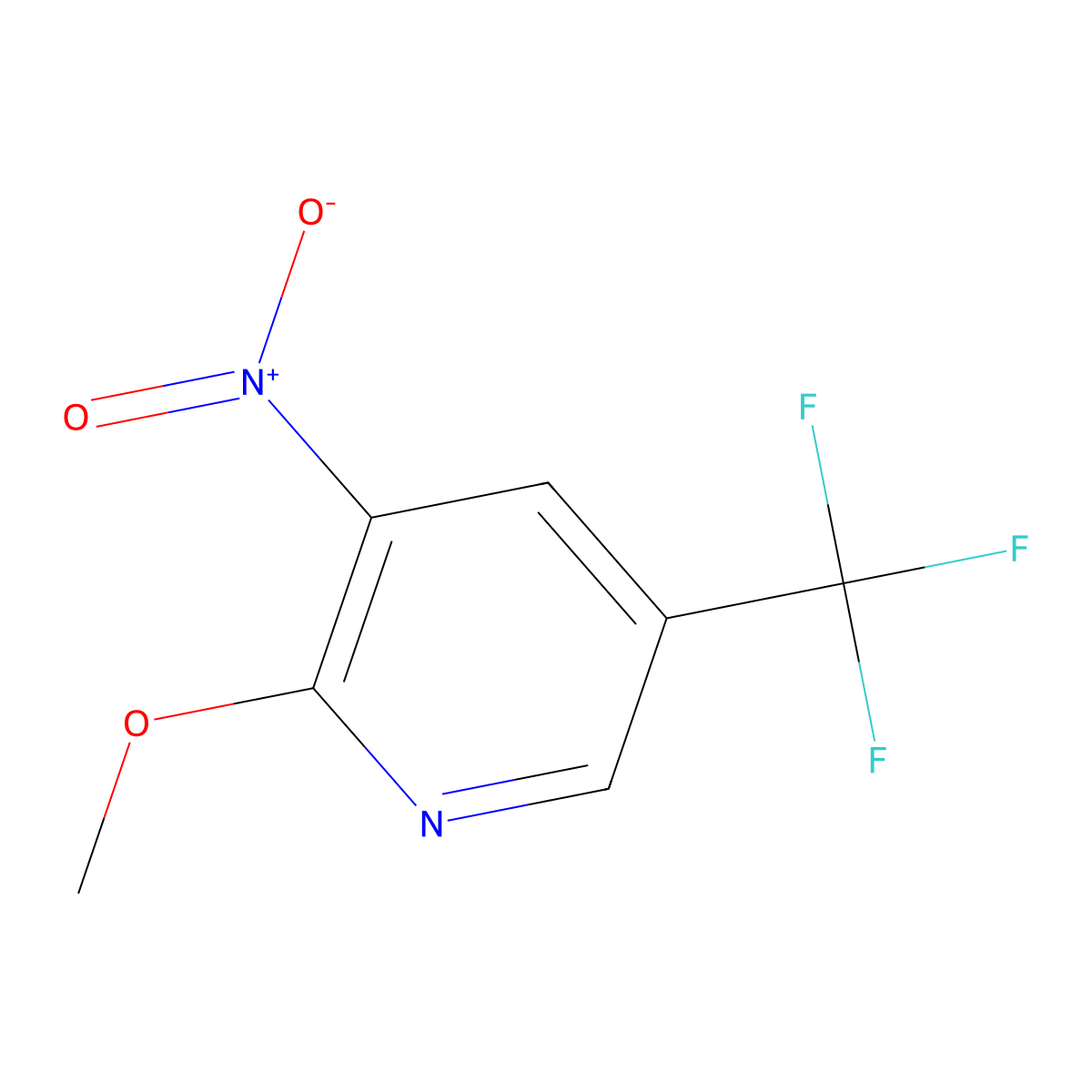 2-Methoxy-3-nitro-5-(trifluoromethyl)pyridine molecular structure, CAS 1214343-07-3