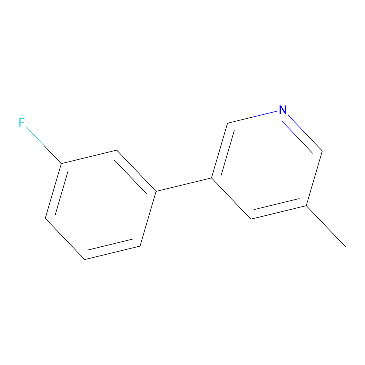 3-(3-Fluorophenyl)-5-methylpyridine molecular structure, CAS 1214343-27-7