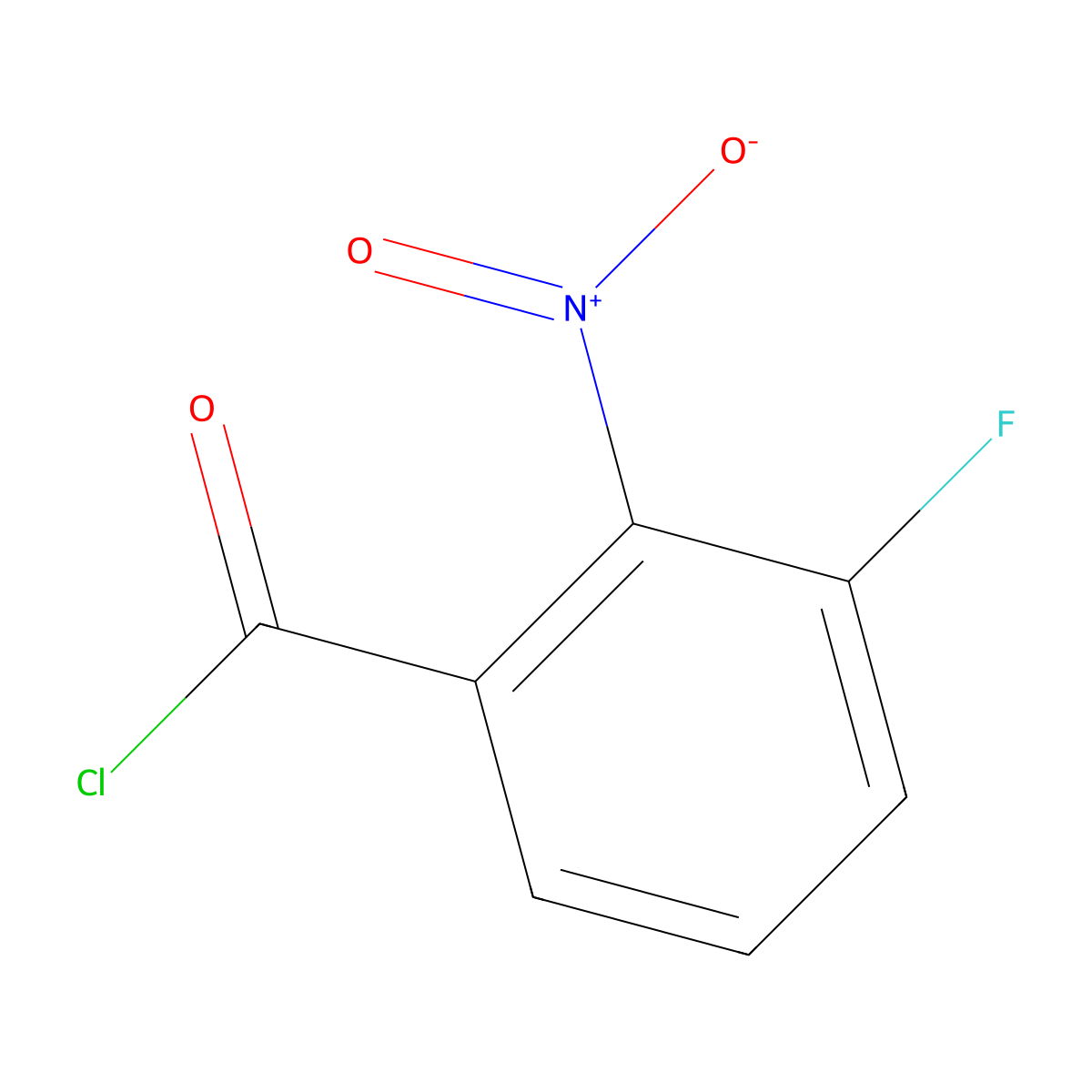 3-Fluoro-2-nitrobenzoyl chloride molecular structure, CAS 1214343-72-2