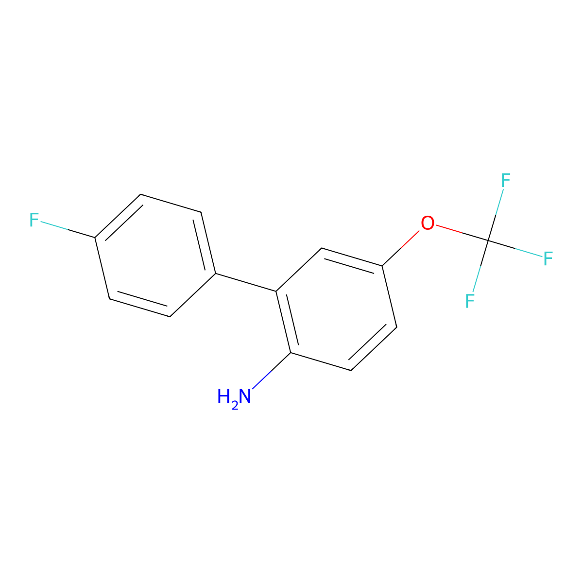4'-Fluoro-5-(trifluoromethoxy)biphenyl-2-amine molecular structure, CAS 1214343-77-7