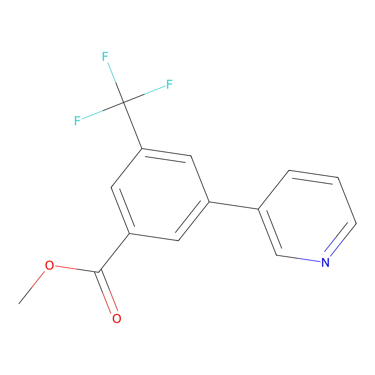 Methyl 3-(pyridin-3-yl)-5-(trifluoromethyl)benzoate molecular structure, CAS 1214343-94-8