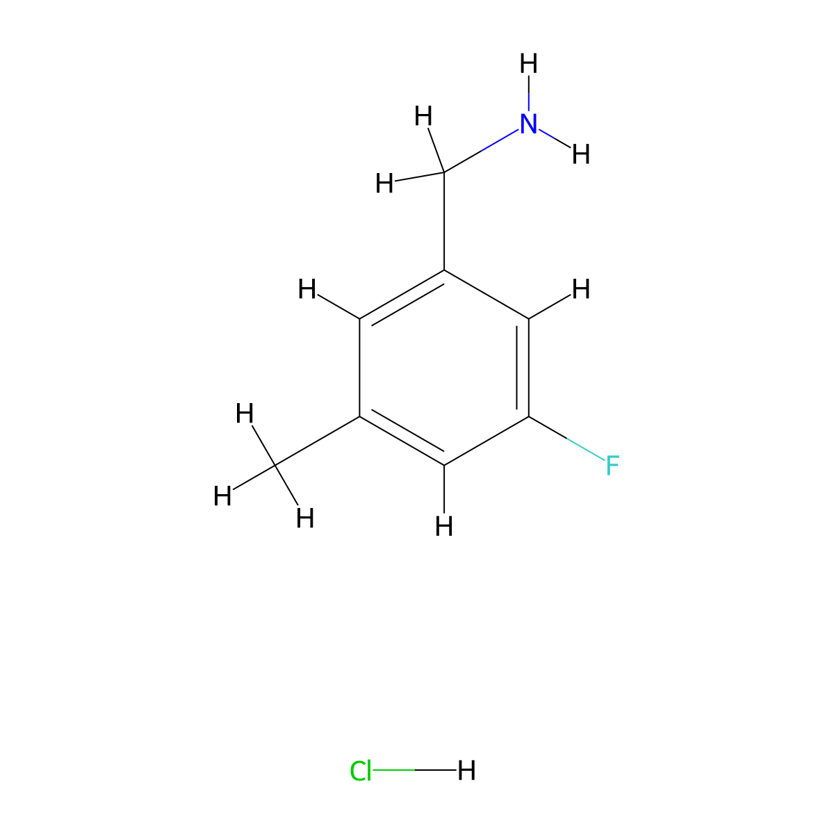 (3-Fluoro-5-methylphenyl)methanamine hydrochloride molecular structure, CAS 1214344-22-5