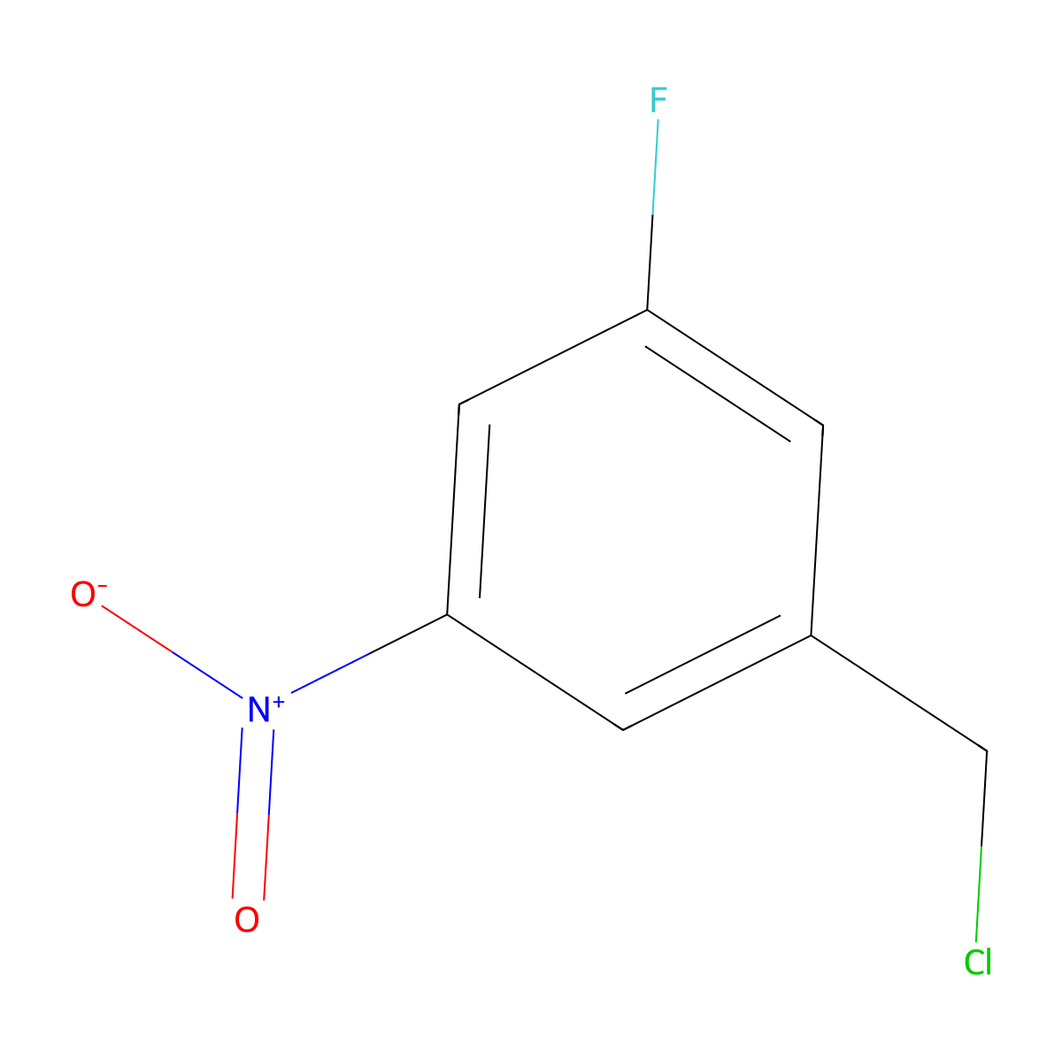 1-(Chloromethyl)-3-fluoro-5-nitrobenzene molecular structure, CAS 1214344-25-8