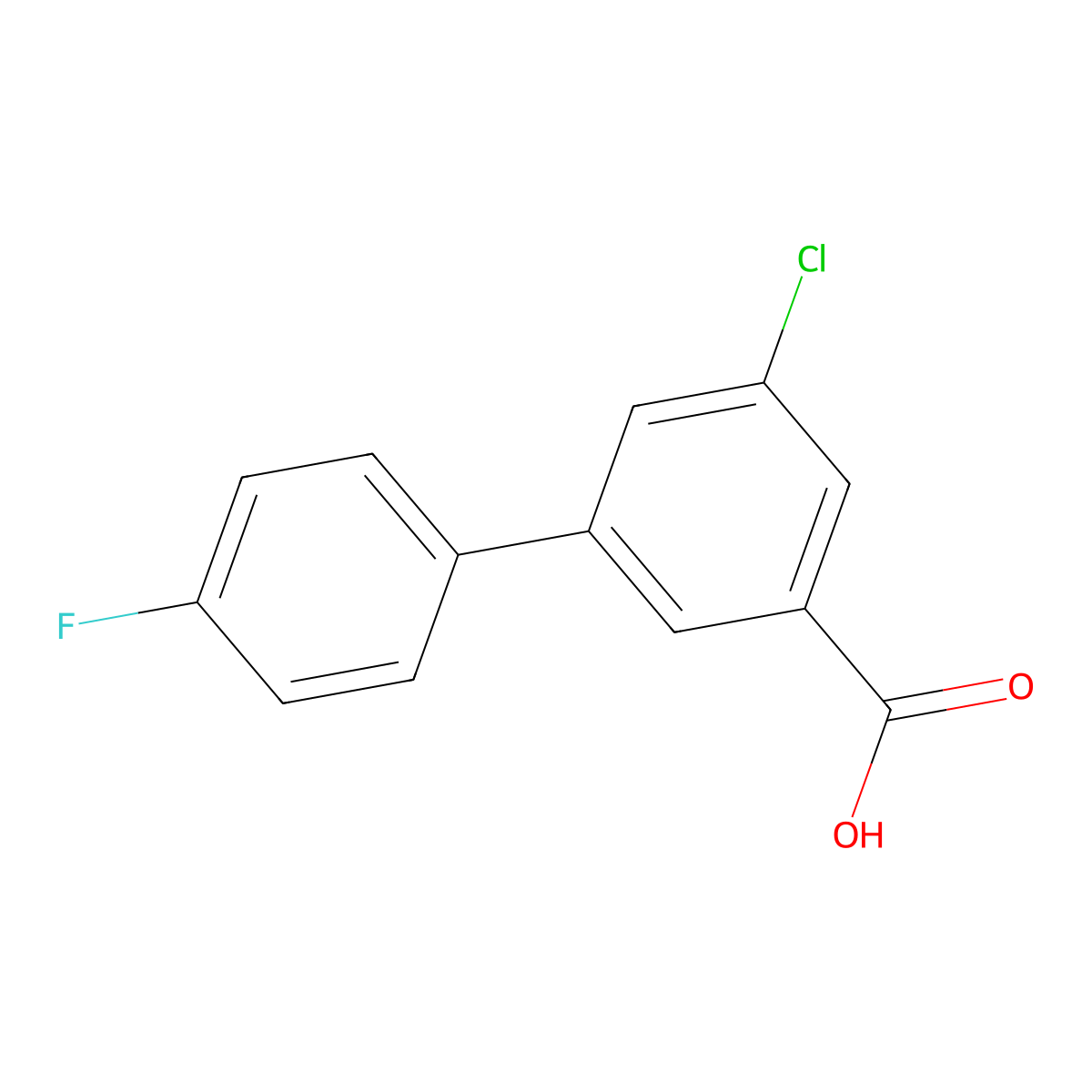 5-Chloro-3-(4-fluorophenyl)benzoic acid molecular structure, CAS 1214344-28-1