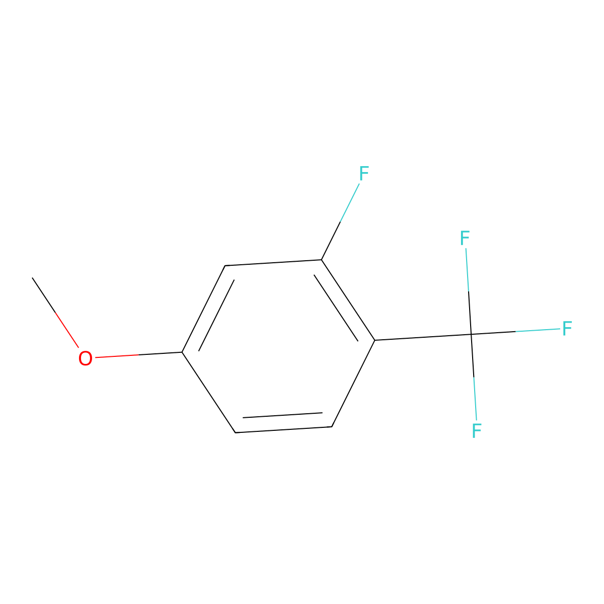 2-Fluoro-4-methoxy-1-(trifluoromethyl)benzene molecular structure, CAS 1214344-33-8