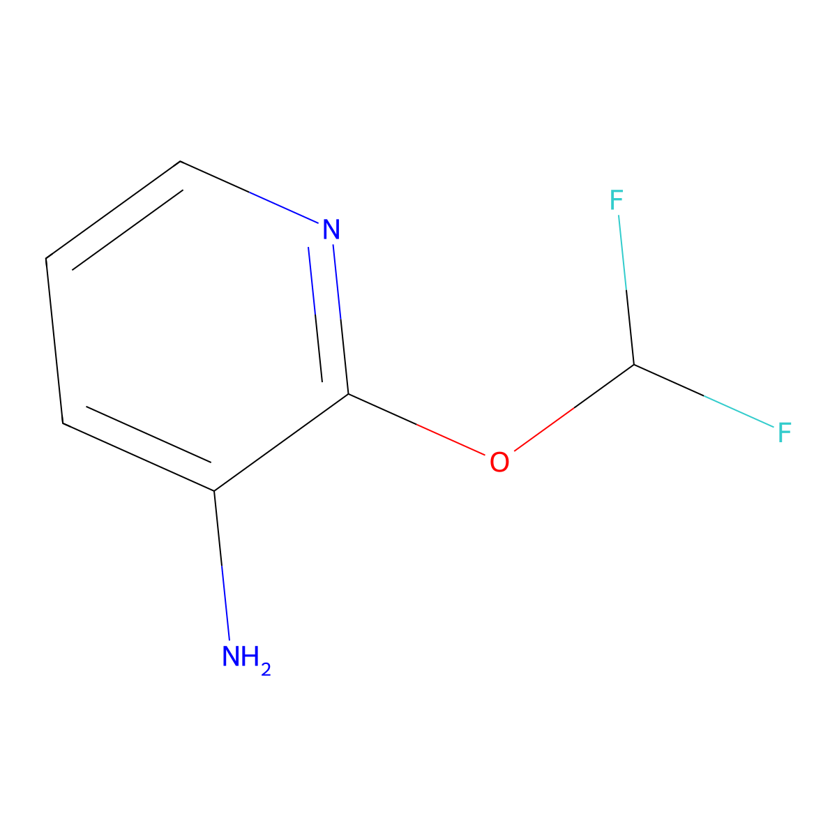 2-(Difluoromethoxy)pyridin-3-amine molecular structure, CAS 1214344-58-7