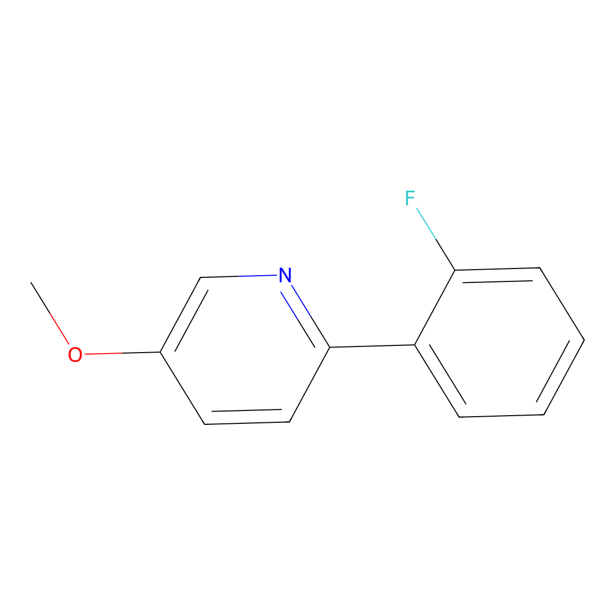 2-(2-Fluorophenyl)-5-methoxypyridine molecular structure, CAS 1214344-59-8