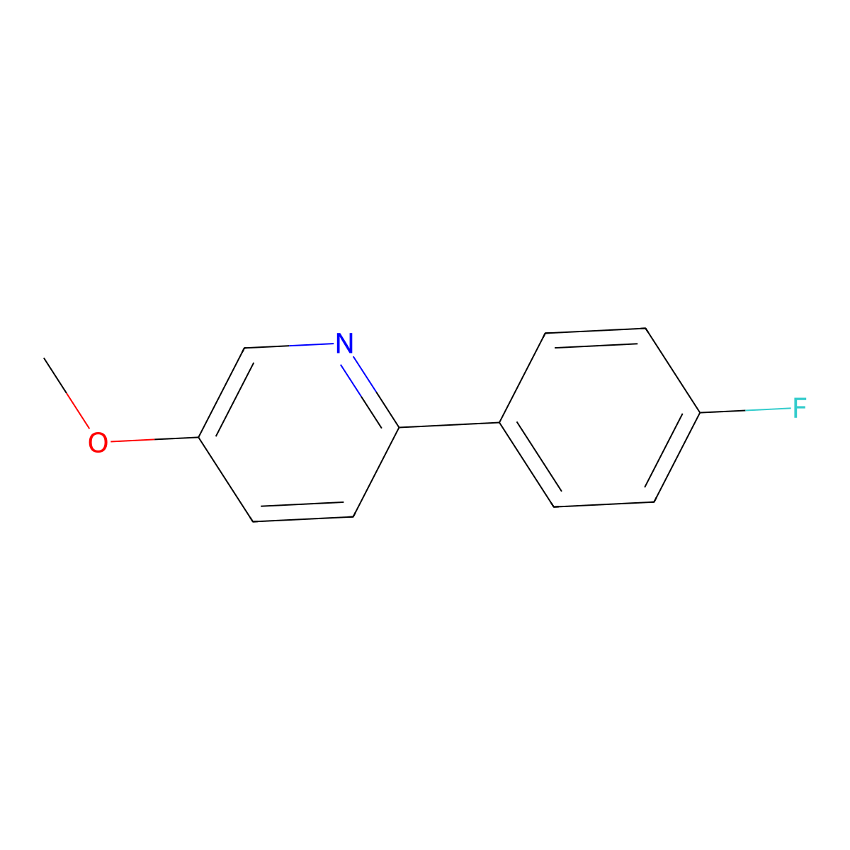 2-(4-Fluorophenyl)-5-methoxypyridine molecular structure, CAS 1214344-62-3