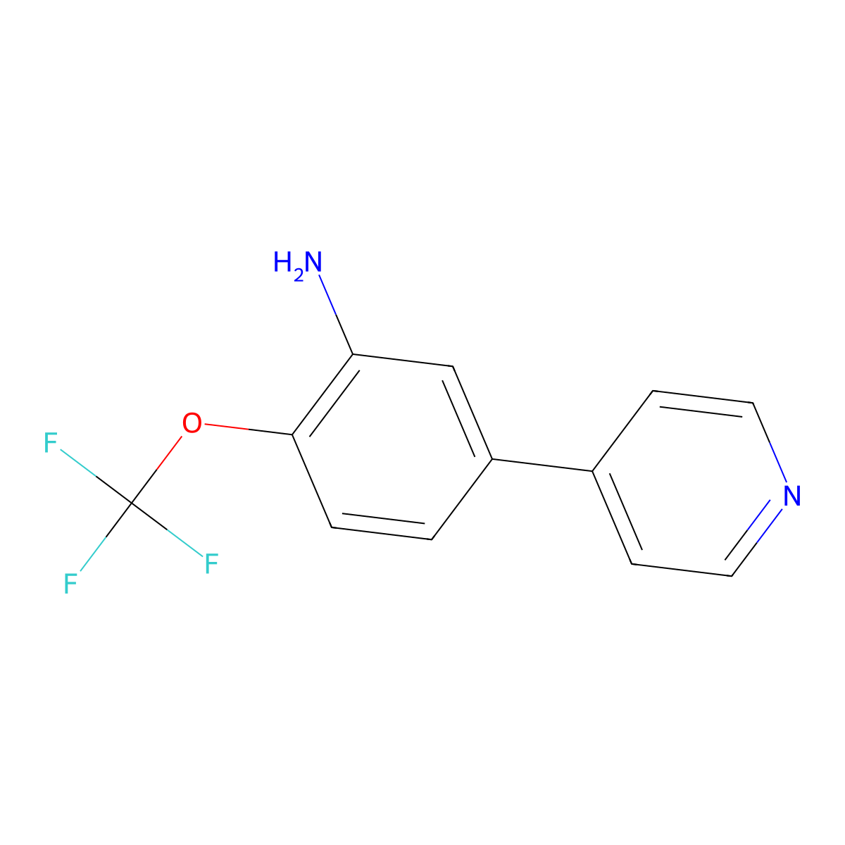 5-(Pyridin-4-yl)-2-(trifluoromethoxy)aniline molecular structure, CAS 1214344-63-4