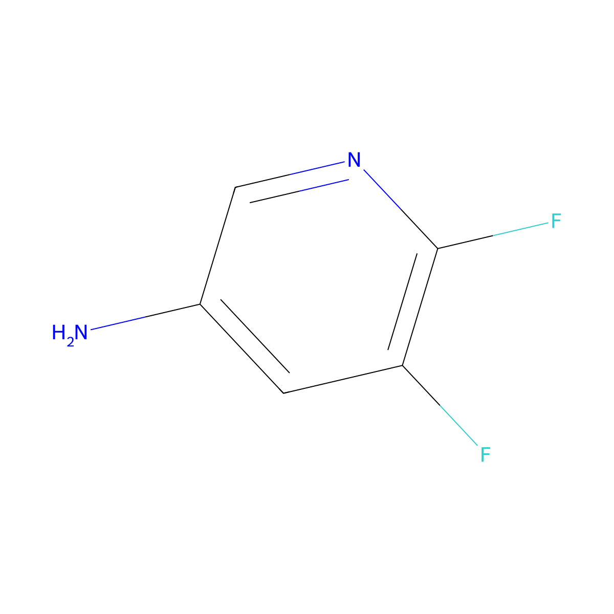 5,6-Difluoropyridin-3-amine molecular structure, CAS 1214344-65-6