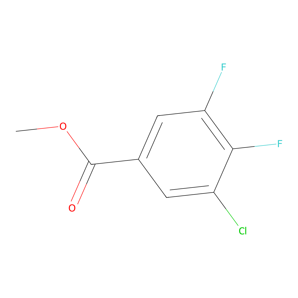 Methyl 3-chloro-4,5-difluorobenzoate molecular structure, CAS 1214344-87-2