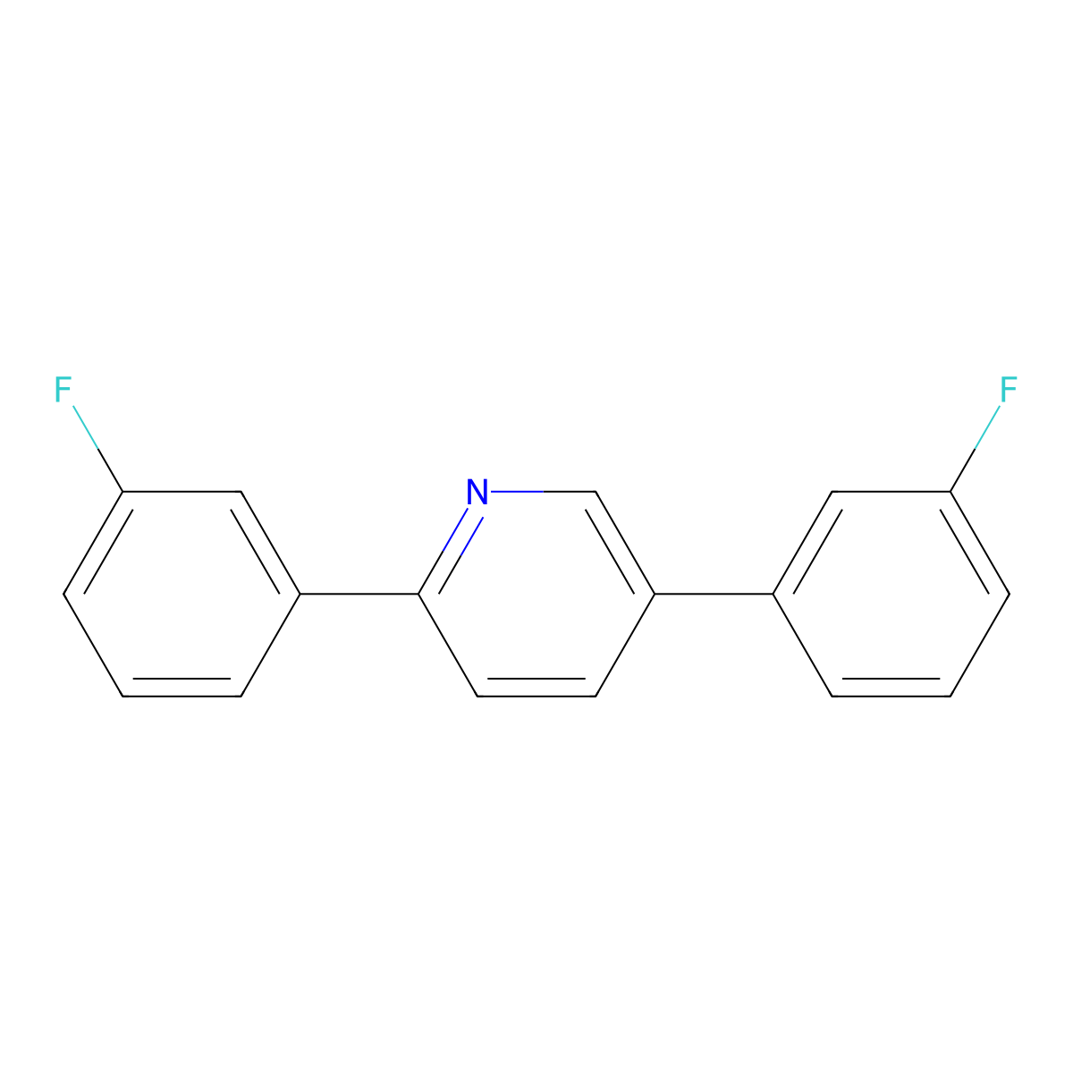 2,5-Bis(3-fluorophenyl)pyridine molecular structure, CAS 1214345-01-3