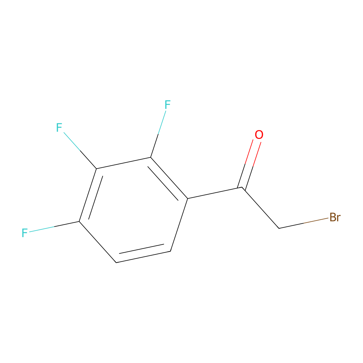 2,3,4-Trifluorophenacyl bromide molecular structure, CAS 1214345-02-4