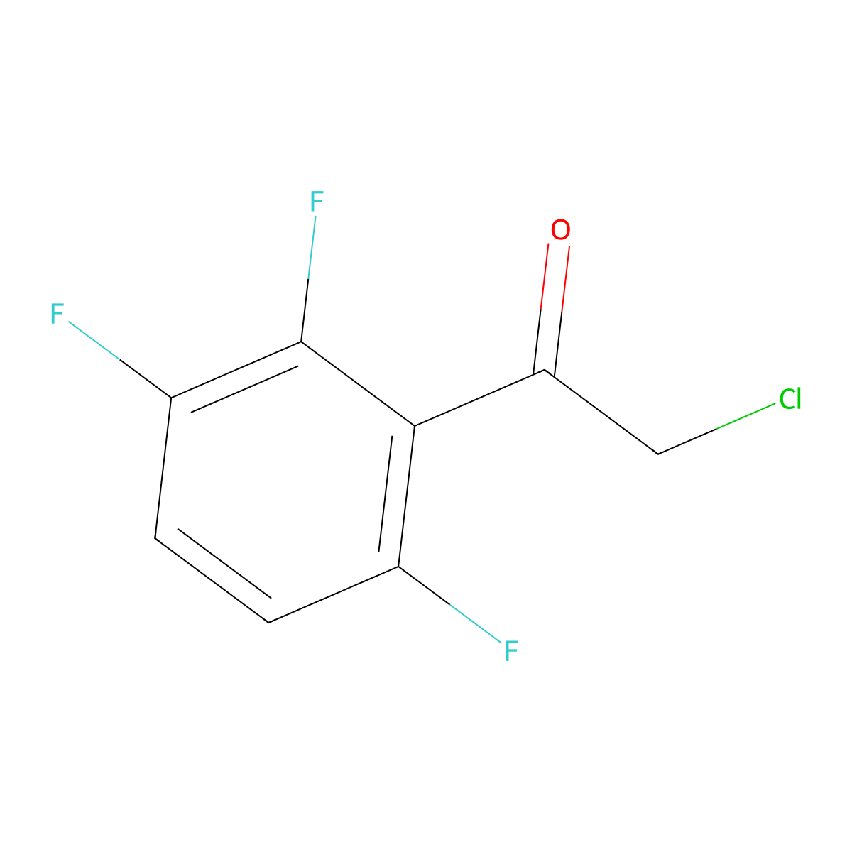 2-Chloro-1-(2,3,6-trifluorophenyl)ethan-1-one molecular structure, CAS 1214345-08-0