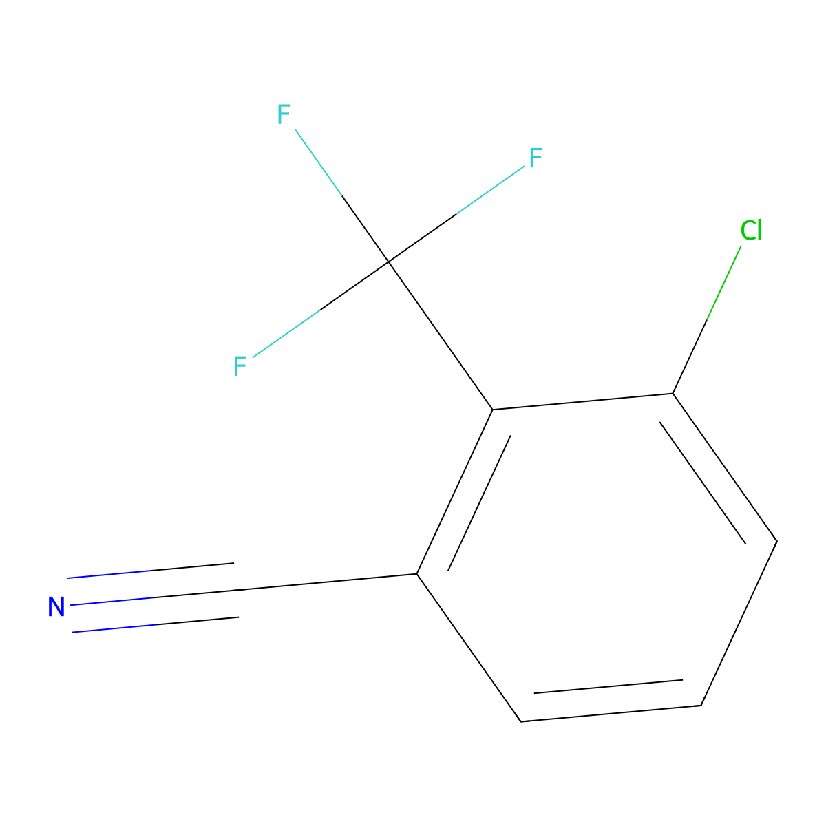 3-Chloro-2-(trifluoromethyl)benzonitrile molecular structure, CAS 1214345-16-0