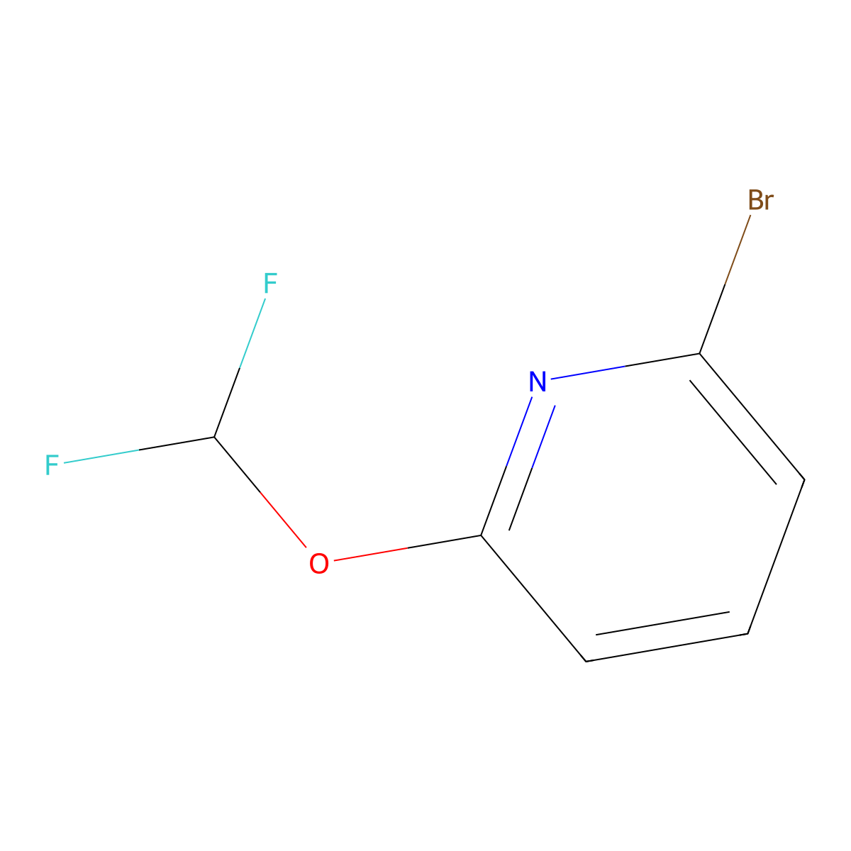 2-Bromo-6-(difluoromethoxy)pyridine molecular structure, CAS 1214345-40-0
