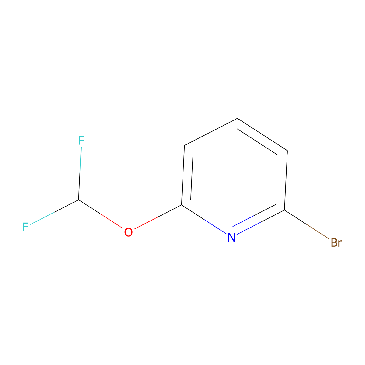 2-Bromo-6-(difluoromethoxy)pyridine molecular structure, CAS 1214345-40-0