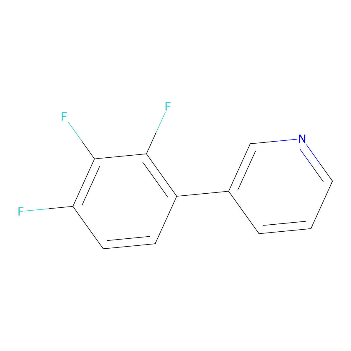 3-(2,3,4-Trifluorophenyl)pyridine molecular structure, CAS 1214345-66-0